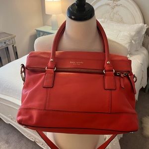 Kate Spade leather purse, tomato red